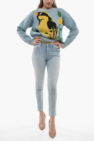 Jeans Slim Fit BABHILA con Lavaggio Chiaro 14cm