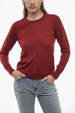 Wool-blend Sweater with Back Buttons