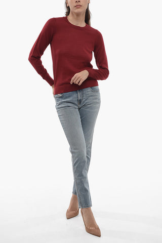 Wool-blend Sweater with Back Buttons