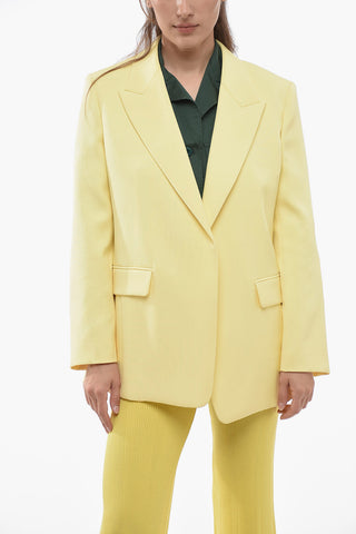Blazer Buttonless in Pura Seta con Rever a Lancia
