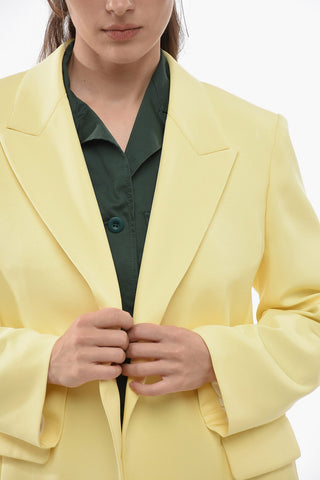 Blazer Buttonless in Pura Seta con Rever a Lancia