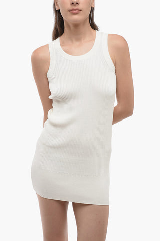 Ribbed Cotton Blend Dress