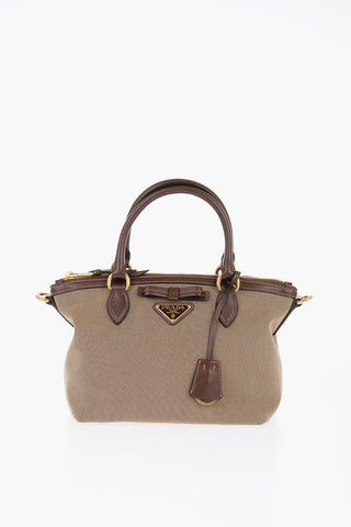 Borsa Tote in Tessuto Jacquard con Tracolla