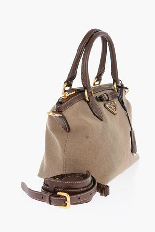 Borsa Tote in Tessuto Jacquard con Tracolla