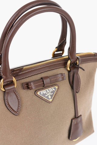Borsa Tote in Tessuto Jacquard con Tracolla