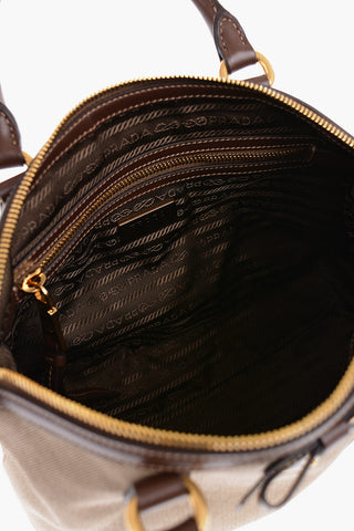 Borsa Tote in Tessuto Jacquard con Tracolla