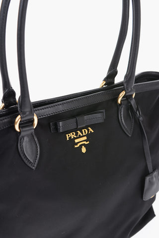 Nylon Tote Bag with Logo Plaque