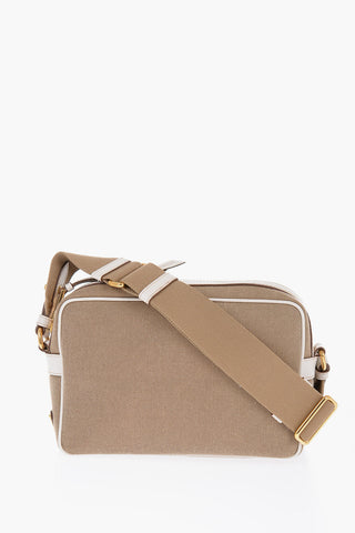 Jacquard Fabric Crossbody Bag