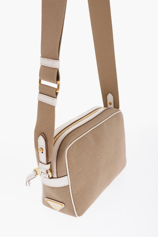 Jacquard Fabric Crossbody Bag
