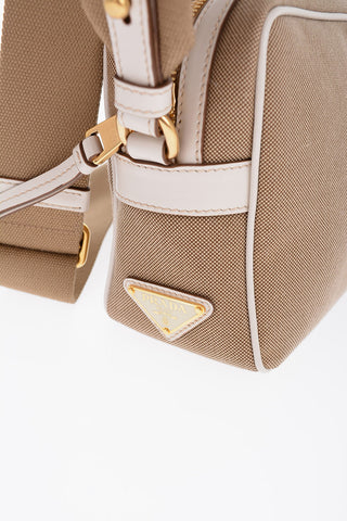 Jacquard Fabric Crossbody Bag