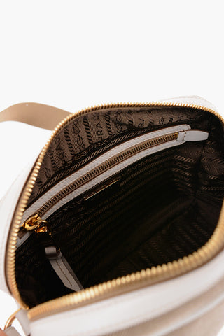 Jacquard Fabric Crossbody Bag