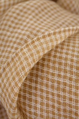 Checked Flax Silk and Cashmere Foulard