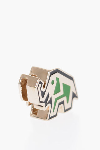 Elephant-Shaped Metal Charm for Shoulder Strap