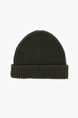Beanie in Tinta Unita con Logo Ricamato