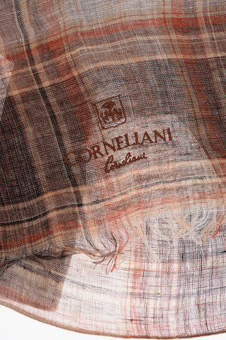 Plaid Checked Flax Foulard