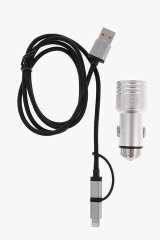 Caricabatteria da Auto a 2 Porte con Micro USB/MFI 2 in 1