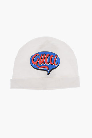 Cotton Beanie with Printed Logo