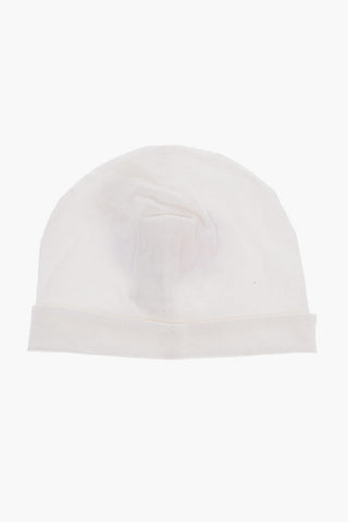 Cotton Beanie with Printed Logo