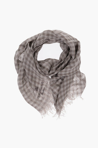 Foulard Shephard's Check in Lino