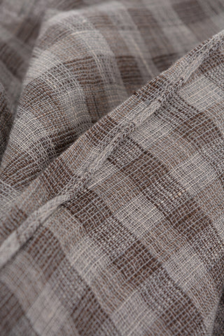 Foulard Shephard's Check in Lino