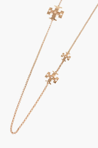 Golden Effect KIRA Long Necklace with Iconic Logo