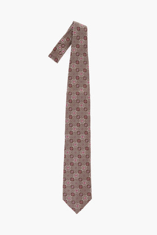 Geometrical Patterned Silk Tie