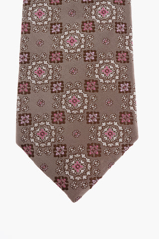 Geometrical Patterned Silk Tie