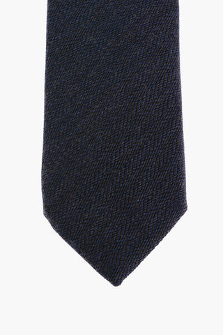 Solid Color Virgin Wool and Silk Tie