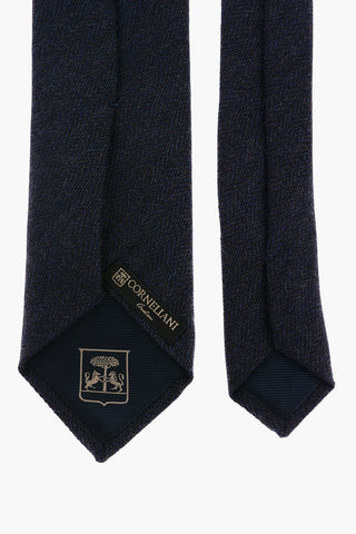 Solid Color Virgin Wool and Silk Tie