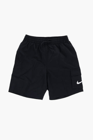 Costume da Bagno Boxer in Tinta Unita a 4 Tasche