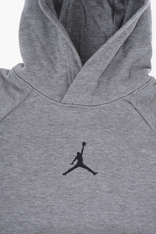 AIR JORDAN Brushed Cotton-Blend Hoodie with Contrast Logo