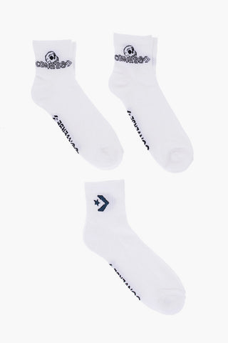 Two-Tone Embroidered Socks