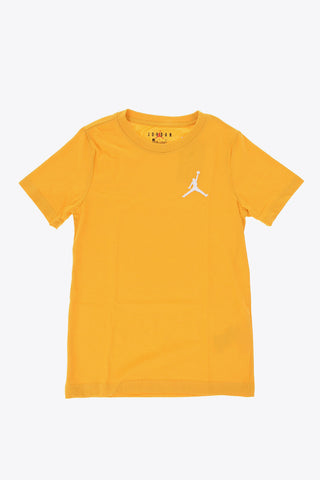 AIR JORDAN T-Shirt Girocollo in Tinta Unita con Logo Ricamato