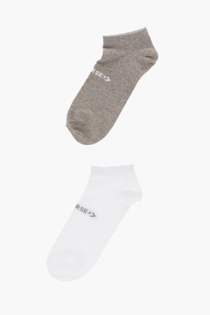 Set 2 Paia di Calzini in Cotone Stretch con Logo a Contrasto