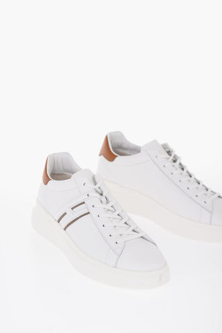 Sneakers Basse Allacciate in Pelle