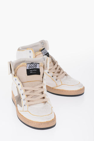 GGDB Leather SKY-STAR High-top Sneakers with Lived-in Design
