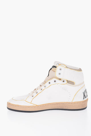 GGDB Leather SKY-STAR High-top Sneakers with Lived-in Design
