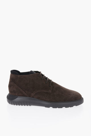 Polacchine in Suede con Suola in Gomma