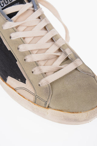 Sneakers in Pelle con Effetto Vintage