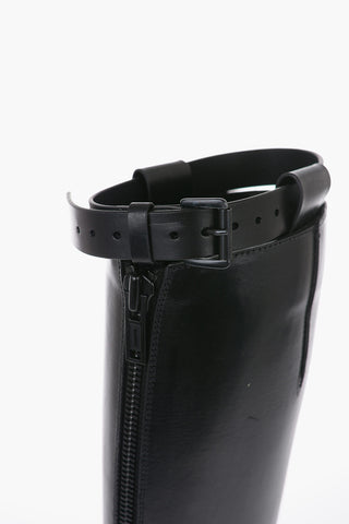 Leather STAN RIDING Knee-high Boots with Back Full Zip