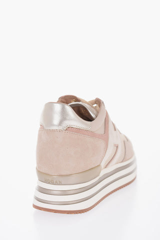 Lurex Platform Sneakers with Suede Inserts