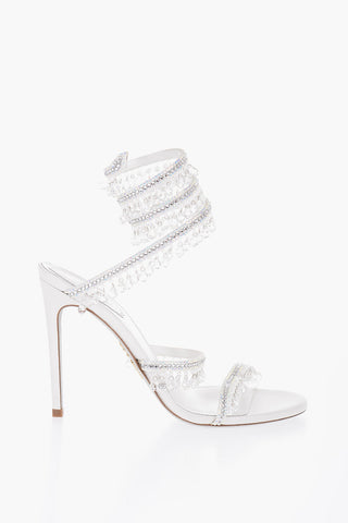 Rhinestoned CHADELIER Sandals with Spiral Design 10cm