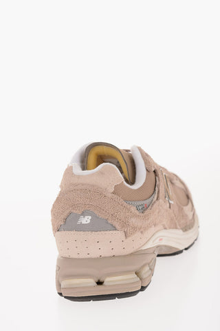 RUNNING Suede and Fabric Sneakers with Embroidered N