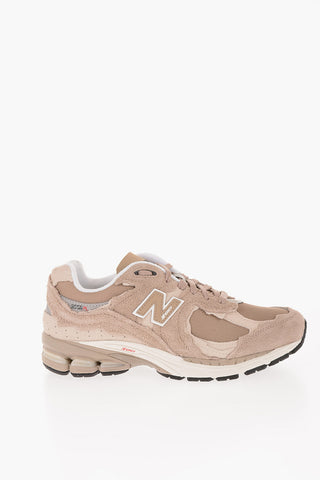 RUNNING Suede and Fabric Sneakers with Embroidered N
