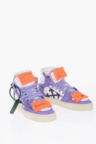 Leather COURT Hight Sneakers with Embroidered Arrow