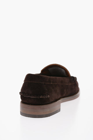 Suede DAN Penny Loafers With Leather Sole