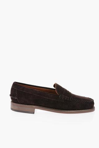 Suede DAN Penny Loafers With Leather Sole