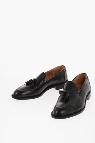 Shiny Leather Loafers with Tassels