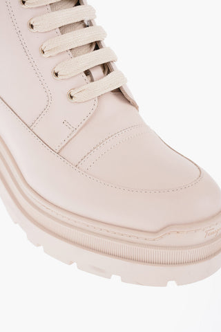 Leather VIVA BOW Ankle Boots with Side Zip