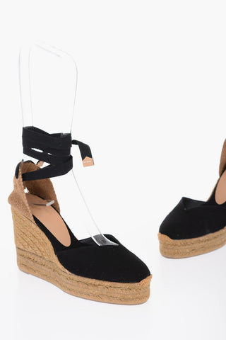 Rafia CHIARA High Espadrillas with Self-tie Detail